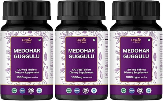 Medohar Guggulu 120 Tablets – Ayurvedic Formula – Supports Metabolism & Immune Health* - Pack of 3