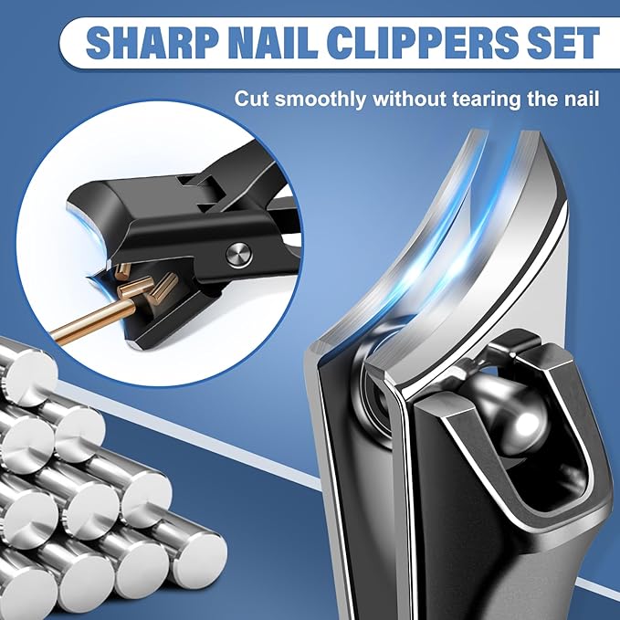 Stocking Stuffers Gifts for Men,Toenail Clippers for Thick Toenails, Nail Clippers for Men with Wide Jaw Opening, Heavy Duty Ingrown Toenail Clippers, Christmas Xmas Presents Gifts for Adults