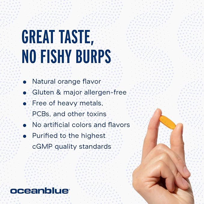 Oceanblue Omega-3 2100 Bundle – CoQ10 90ct + Triple Strength 60ct – High-Potency EPA, DHA & DPA – Heart & Brain Support – Orange Flavor, Burpless Fish Oil - 2 Pack