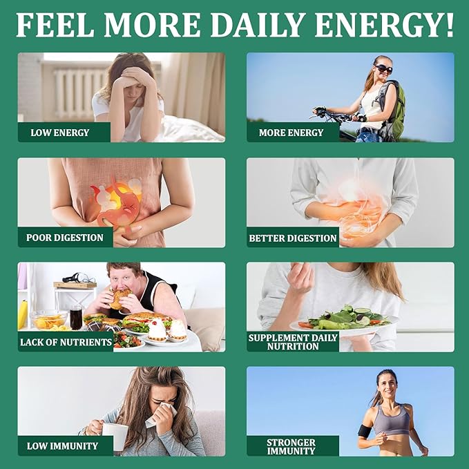 Greens Gummies, Daily Greens Gummies with Organic Chlorella and Spirulina, Digestive & Gut Health, Low Sugar, Formulated with 60+ Ingredients, Individual Packets,160 Gummies Bear