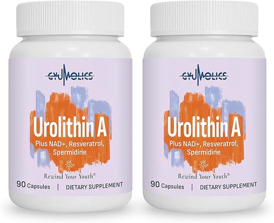 High Dose Urolithin A 1200mg Supplement for Mitochondrial, Cellular Longevity Support for Women & Men – NAD+, Trans-Resveratrol & Spermidine – High Purity & Potency – 180Capsules