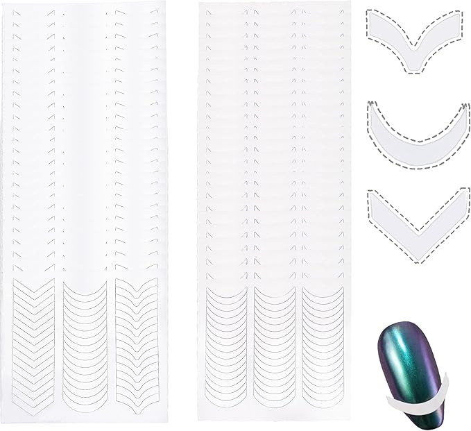 French Manicure Stickers - Nail Decals, DIY Nail Art, 4608 Pieces in a 4-Pack