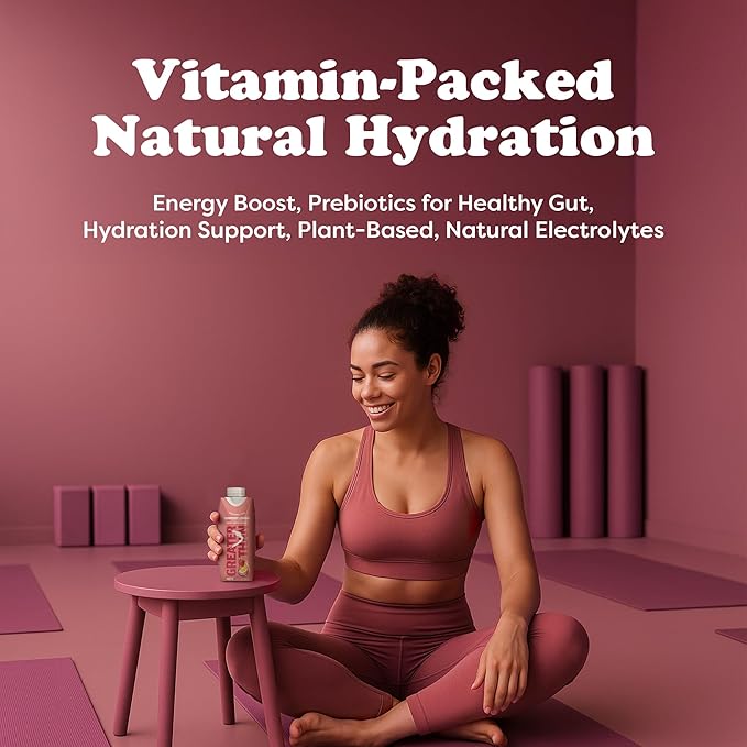 Greater Than Nutrient Hydration Beverage, Electrolyte Drink for Gut Health & Energy with Coconut Water, Vitamins, Gluten Free, Plant Based, Low Sugar, Strawberry Lemonade, 24 Pack