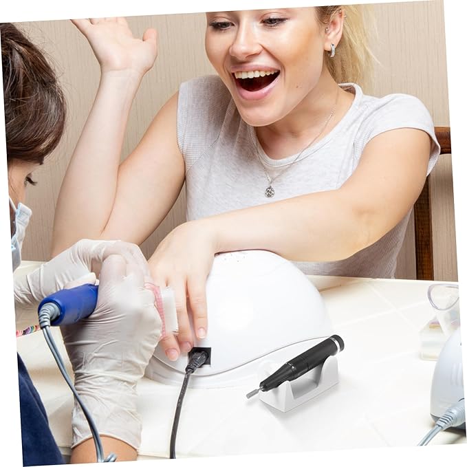 10pcs Portable Nail Art Electric Polisher Handle Rack Lightweight Plastic Handle Holder for Desktop Storage Convenient Manicure Accessory for Nail Technicians and Home Use