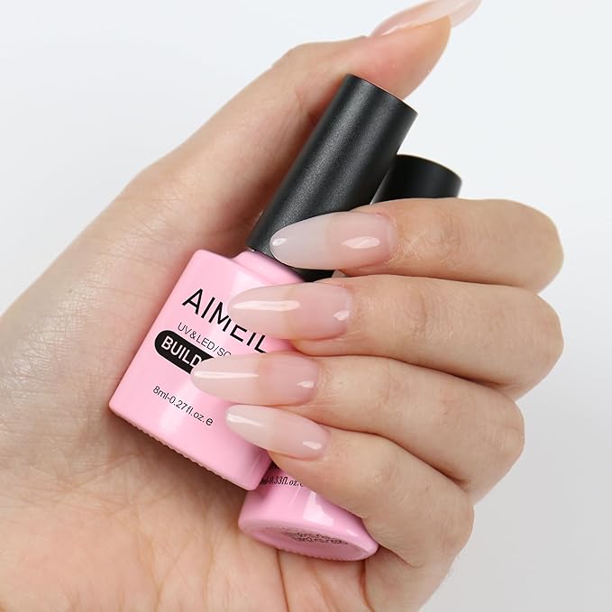 AIMEILI Builder Nail Gel, Hema Free, Cruelty Free, Vegan, Nail Strengthener Enhancement Building Rubber Base Coat for Manicure - BD1027