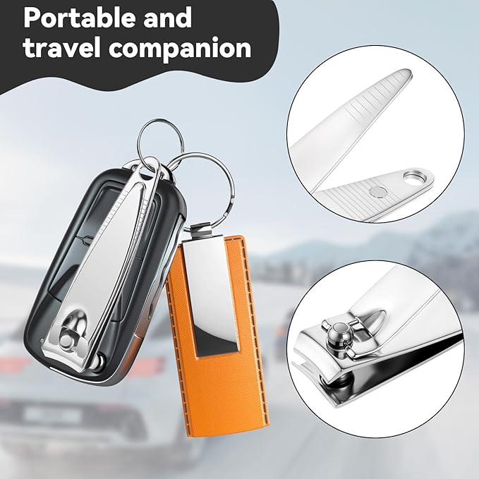 100 Pieces Nail Clippers Bulk for Men Women Adult, Ultra Sharp Stainless Steel Fingernail & Toenail Clippers Set, Flat Portable Travel Fingernails Sturdy Trimmer Pointed Pedicure Manicure Care Tool