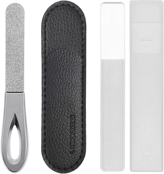 Travel Nail Files for for Thick Toenails, 3.6 Inch Diamond Nail File for Natural Nails, Double Sided 180 Diamond Grits Emery Boards for Men Woman Salon Home Travel (1 PACK-BF01)