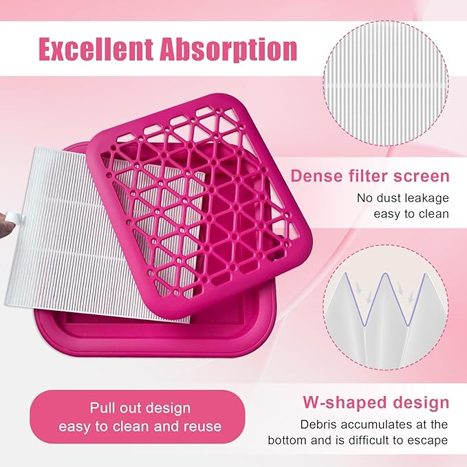 Nail Dust Collector Vacuum, Powerful 4000 RPM Turbine Motor with Reusable Filter for Acrylic Nails Polishing, Professional Manicure Tool for Home & Salon, White