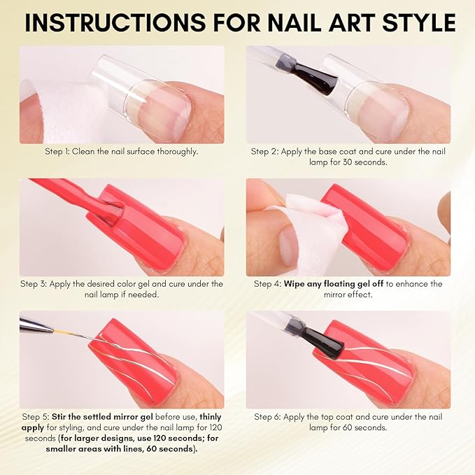 Makartt Chrome Gel Nail Polish: 8ml Metallic Gel Nail Polish, Gold 3D Metal Painting Gel for Nail Art Soak off UV/LED Glossy Mirror Effect Nail Glue Gel for Home Salon DIY Manicure