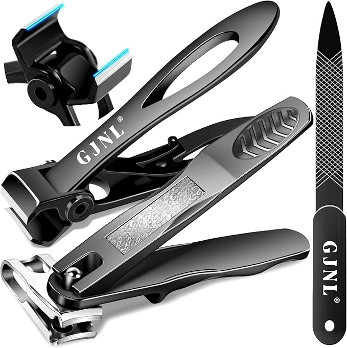 Stocking Stuffers for Men, Toenail Clippers for Seniors Thick Toenails, Large Toe Nail Clippers for Men with Wide Jaw & 360°Rotary Nail Clippers for Seniors, Christmas Xmas Presents Gifts for Adults