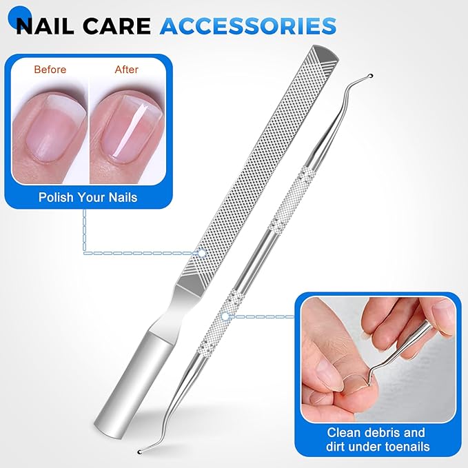 Long Handled Ingrown Toenail Clippers for Seniors Thick Toenails, 2025 Angled Head Large Toe Nail Clippers for Thick Nails, Heavy Duty Large Nail Clippers for Men Women with Mess Free Catcher