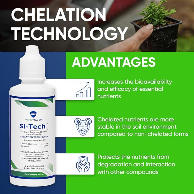 Si-Tech Silica, Mono-Silicic Acid Plant Nutrient Solution with Chelation Technology (4 fl.oz)