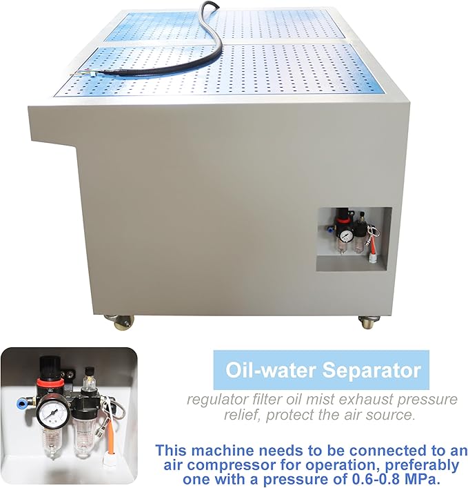 TECHTONGDA Grinding Dust Collection Flat Workbench Table Welding Smoke Purifier with Metal Dust Collector for Polishing Welding Dust Removal 220V