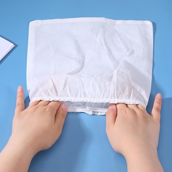 10Pcs White Non-Woven Nail Art Dust Suction Collector, Dust Collector Bags, Replacement Bag for Nail Art Equipment, Durable, Bags for Nail Salon