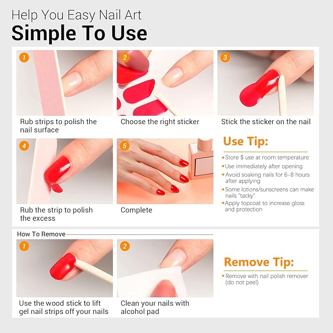 SILPECWEE 16 Sheets Youthful Solid Color Nail Wraps for Women Nail Polish Strips Gel Nail Strips Self Adhesive Nail Polish Stickers Fingernail Manicure Sticker Nail Art with 1pc Nail File