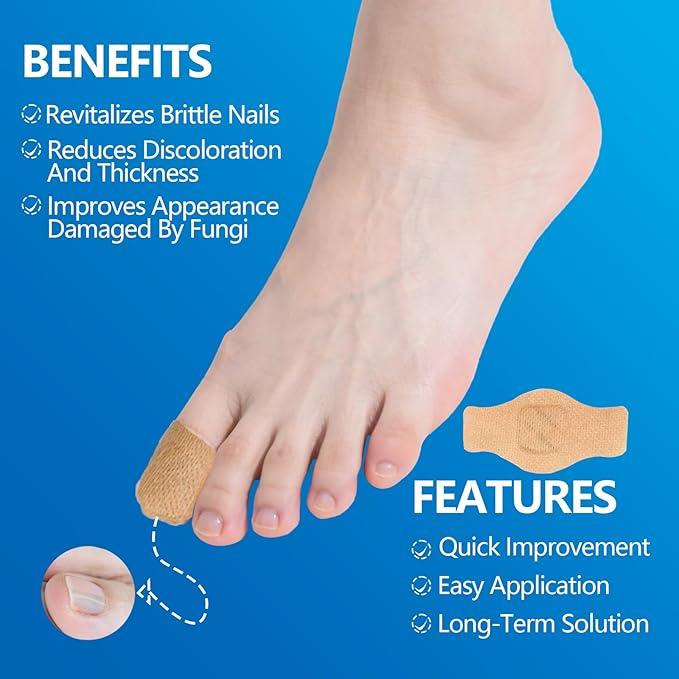 Fungus Nail Patches - 32 Pcs - Toe Nail Fungus Treatment Extra Strength, Fungal Nail Patches for Toenails, 8-Hour Nail Repair for Damaged Nails for Men and Women Overnight Renewal