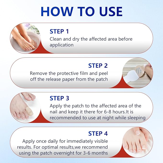 Toenail Extra Strength Nighttime Renewal Nail Patches, 21 Patch, Overnight Repair for Nail, 8-Hour Repair Appearance