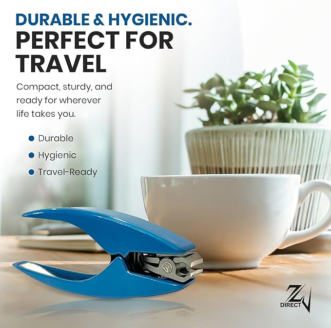 Ergonomic Nail Clippers for Seniors & Adults – Doctor-Designed with Rotating Head for Toes and Fingernail - Durable and Hygienic Stainless Steel