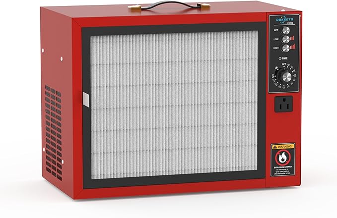 Portable Intake Air Filtration System - Tabletop Dust Collectors (850-1050CFM) for Woodworking, Movable Air Filter with Strong Vortex Fan, Works Shop Benchtop Dust Collection Systems FJ225-2