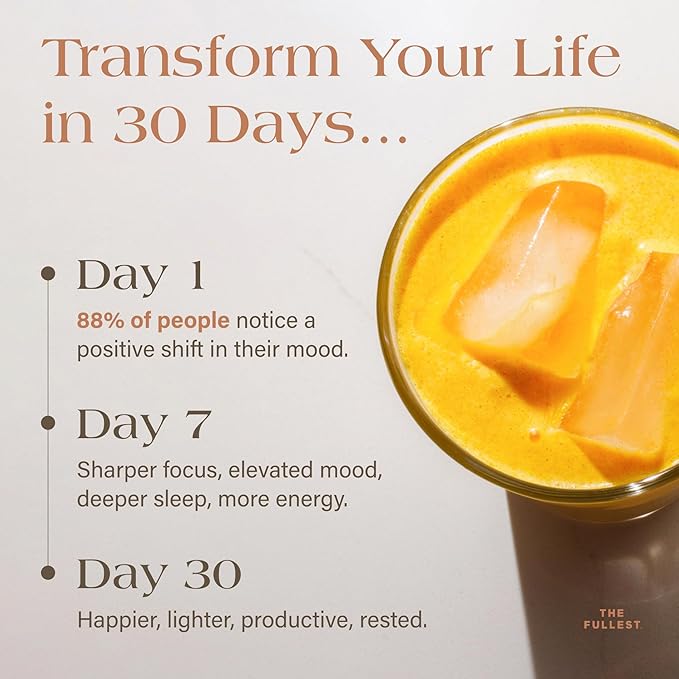 THE FULLEST - Warm Feelings 100-Day Supply Saffron Latte Bulk - Saffron, Cardamom, and Coconut Based Wellness Powder for Mood and Sleep Support, Sugar-Free, Vegan, and Gluten-Free, 100 Servings