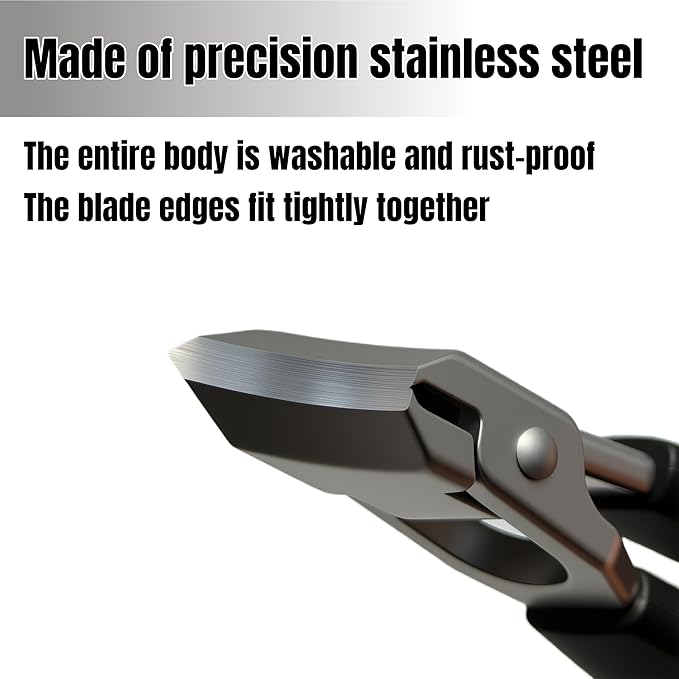 [2+1Pieces] Long Handle Wide Jaw Opening Anti-Splash Slanted Portable Nail Clipper for Thick Nails,Heavy Duty Ingrown Toenail Clippers Nail Cutters,Suitable for Men, Women, and The Elderly - Black