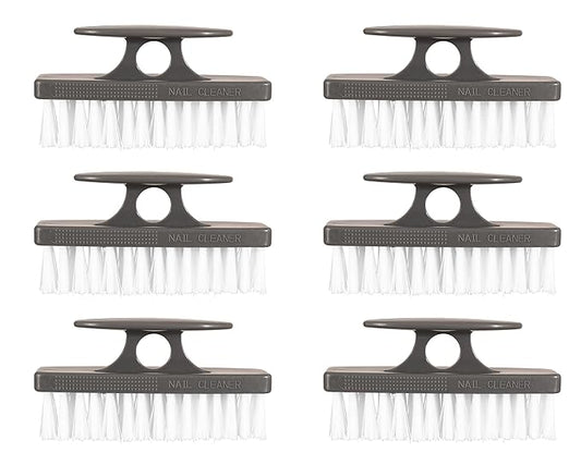 Superio Nail Brush for Cleaning Fingernails, Toe & Foot - All-Purpose Stiff Scrub Brush for Home, Kitchen, Work - Black