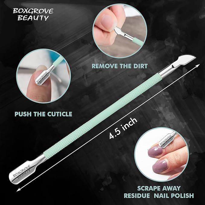 Professional Cuticle Cutter & Pusher Trimmer Manicure Tools with Double Spring– Perfect Nail Care Tool for Manicure & Pedicure Beauty at Home/Spa/Saloon