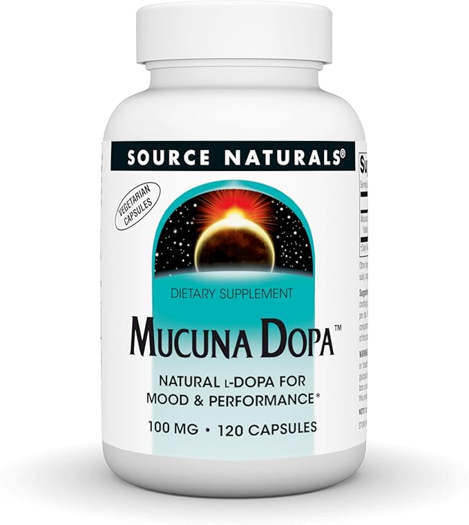 Source Naturals Mucuna Dopa, for Mood & Performance*, 100 mg - 120 Vegetarian Capsules