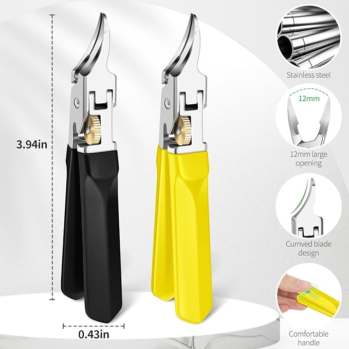 Ingrown Nail Clipper - 2025 Eagle Beak Beveled Wide Jaw Opening Toenails Clipper, Slant Curved Blade Podiatrist Toe Nail Clippers for Women and Men