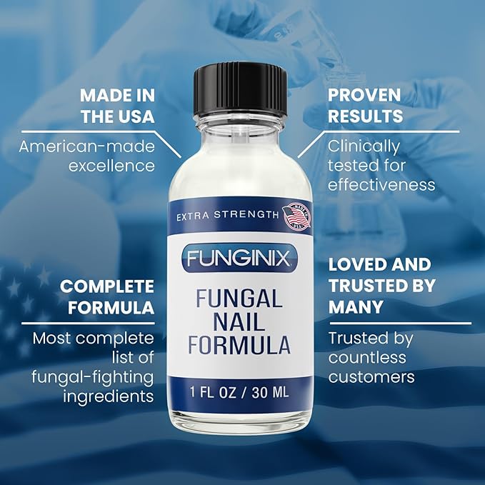FUNGINIX Toenail Fungus Treatment Extra Strength - Antifungal Nail Treatment With 10% Undecylenic Acid & Tea Tree Oil - Nourished by 15+ Natural Oils & Botanicals- Made in USA(3 Pc,Packaging May Vary)