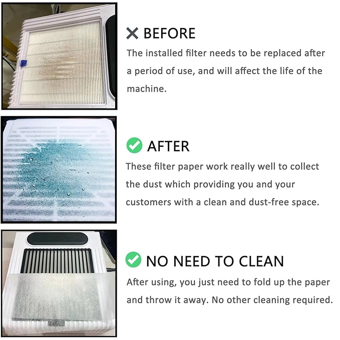 400 Sheets Nail Dust Collector Filter Paper Disposable Nail Dust Filters for Most of Nail Dust Collector Machine Nail Vacuum Dust Collector for Nail Salon Nail Spa Nail Tech Nail Supplies Accessories