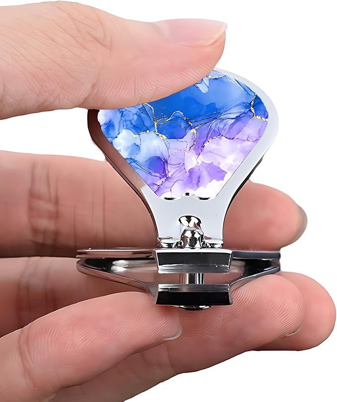 Toenail Clippers for Men 2 Pack Nail Clipper Set with Key Chain Cute Nail Cutter with Jar Opener for Dorm Room Essentials,Kitchen Gadgets,Gift for Thanksgiving, Halloween(Purple Marble)