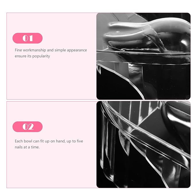 1Pcs Nail Soaking Bowl Gel Nail Polish Remover Kit Manicure Dish Nail Color Removing Bowl Nail Art Bowls Hand Bowl for Home Nail Salon Supplies