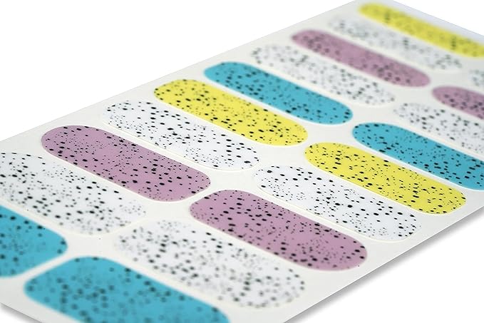 | 20 Exquisite Gel Nail Polish Strips w/Application Accessories - No UV/LED Lamp Required (Holiday | Speckled Egg & Pastel)