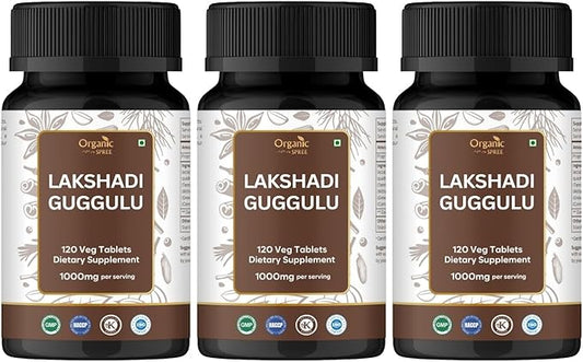 Lakshadi Guggulu 120 Tablets - Bone and Joint Support with hadjod, arjuna and guggulu* - Ayurvedic Formulation - Certified and Vegetarian (3)