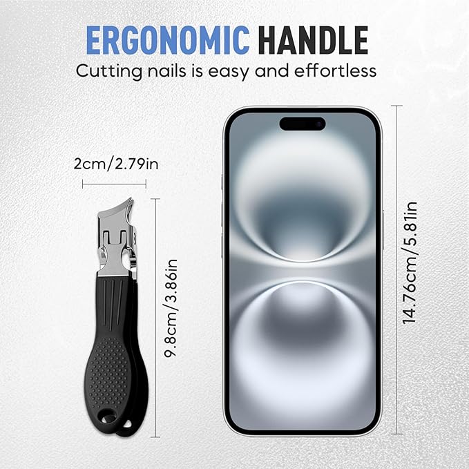 Wide Jaw Opening Anti-Splash Slanted Nail Clipper, Fingernail and Toenail Clippers Clippers for Ingrown Nails, Curved Toenail Clippers for Thick Nails, Household Slanted Nail Clippers (Orange)