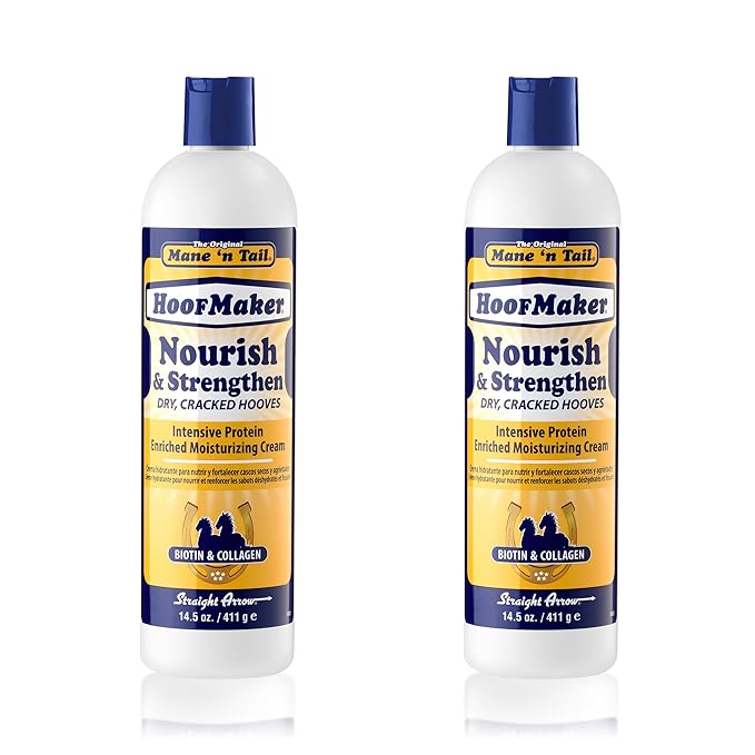 Mane 'n Tail Hoofmaker Hand & Nail Therapy (14.5 Oz Each, 2 Pack) – Fragrance-Free, Biotin & Collagen-Enriched Moisturizing Cream for Nourishing & Strengthening Dry, Cracked Hooves