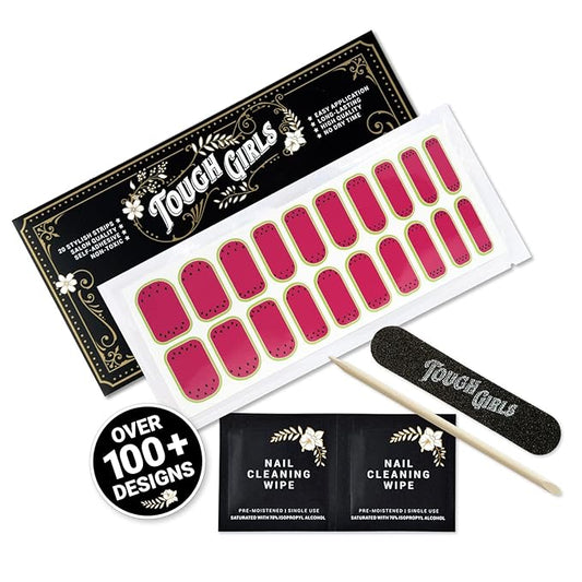 | 20 Exquisite Gel Nail Polish Strips w/Application Accessories - No UV/LED Lamp Required (Watermelon Sugar)