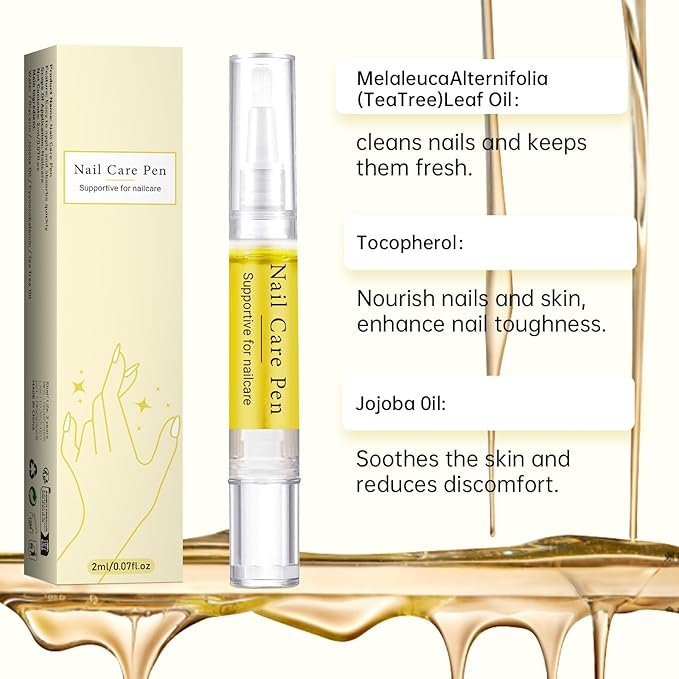 Nail Growth Oil, Rejuvenation Nail Oil Pen, Natural Rejuvenation, Instant Nail Strength, Cuticle Oil for Nails, Nail Strengthener for Moisturize Strengthen Brighten Nails Care (2)