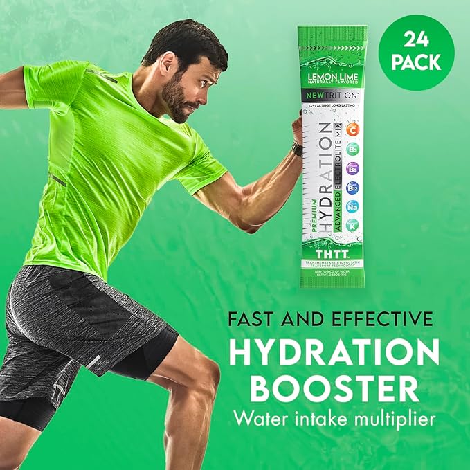 Hydration Powder, Electrolyte Powder Packets, Naturally Flavored Hydrating Packets for Water, Fast Acting Hydrate Electrolytes with Vitamins C & D