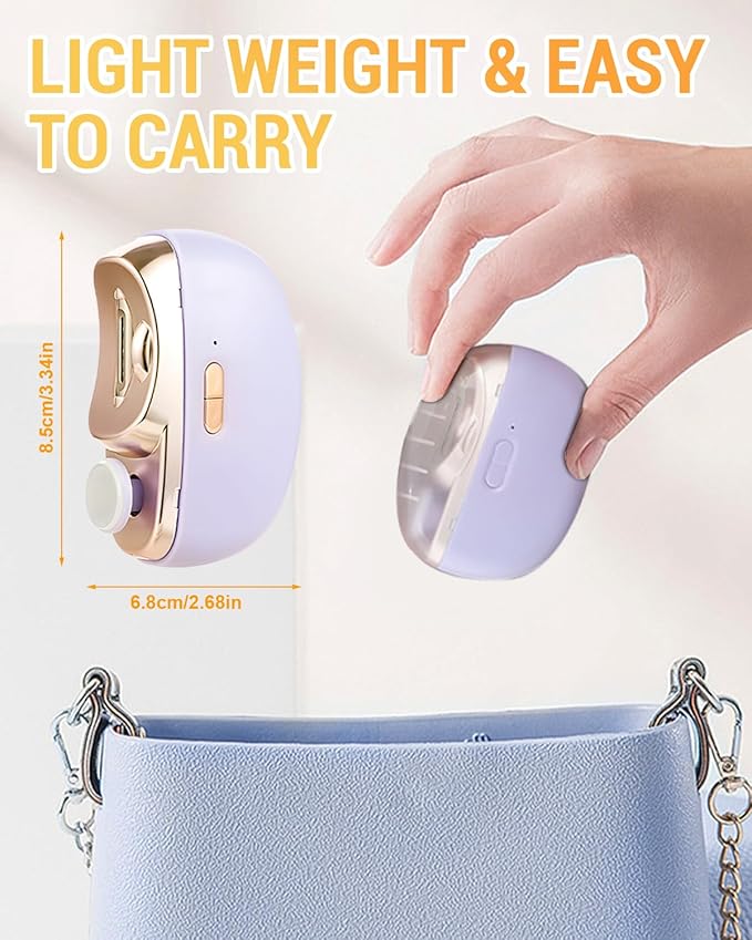 3 in 1 Automatic Electric Nail Clipper, 2025 New Electric Toe Nail Clippers with Polishing for Seniors Adults Baby, Automatic Electric Nail Clippers Nail File with LED Light & Storage Box (Pink)