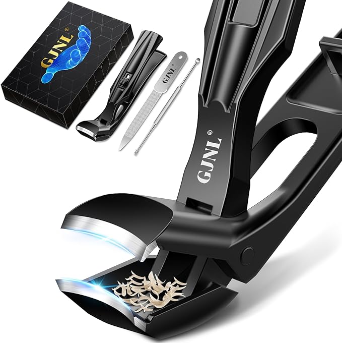 Toenail Clippers for Thick Toenails, Stocking Stuffers 2025 Gifts for Men Women, Angled Head Large Toe Nail Clippers with Wide Jaw Opening, Christmas Xmas Presents Gifts for Adults