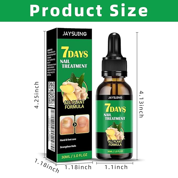 1 Pcs 7 Days Ginger Nail Treatment Nail Serum, Ginger Cuticle Care Oil for Nails, GingerNail Care Essential Oil for Strengthen & Promote Nails Growth