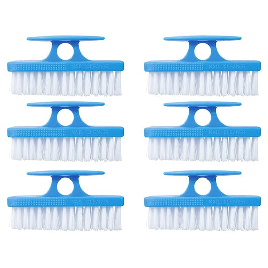 Superio Nail Scrubber - All-Purpose Stiff Cleaning Brush for Fingernails, Toe, Foot & Hands - Small, Blue