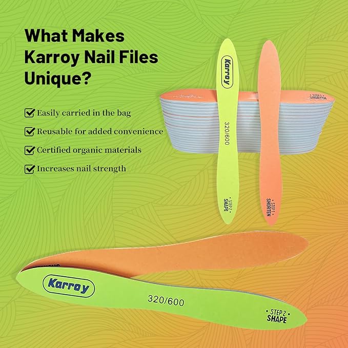 Nail Files and Buffers for Natural Nails Smooth and Polish Gel Surface 400/600/4000 Grit (20pcs Files 320/600)