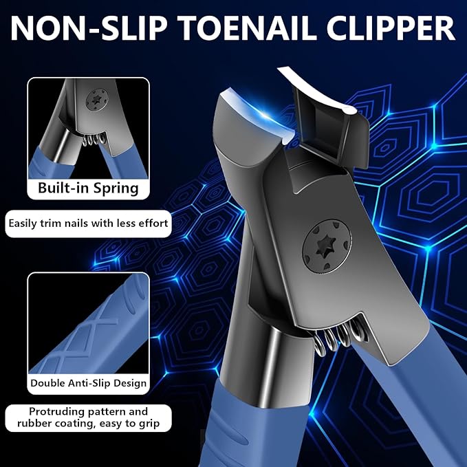 Upgraded Professional Nail Clippers - Senior Nail Clippers for Men & Women, Big Open Jaw, Ultra Sharp for Finger & Toenails