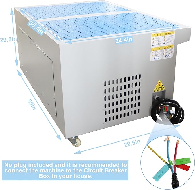 TECHTONGDA Grinding Dust Collection Flat Workbench Table Welding Smoke Purifier with Metal Dust Collector for Polishing Welding Dust Removal 220V