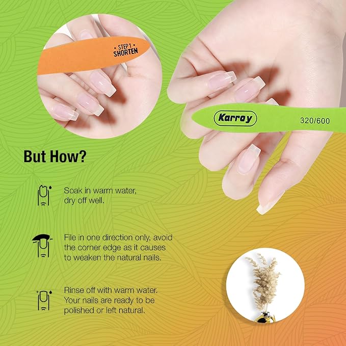 Nail Files and Buffers for Natural Nails Smooth and Polish Gel Surface 400/600/4000 Grit (20pcs Files 320/600)