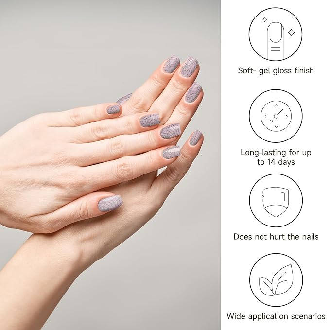 Semi Cured Gel Nail Strips, Halloween Spider Web | 28 pcs Gel Nail Strips Work with Any UV Lamp, Salon Quality UV Nails Stickers, Easy to Apply for Home Nails DIY
