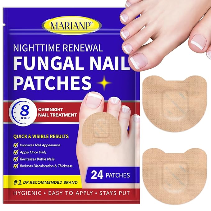 Toenail Fungus Treatment Extra Strength, 24 Pcs Fungal Nail Patches for Toenail Fungus Treatment Overnight, Nail Repair for Damaged Nails, Toenails Care Supplies, Restore Discoloration and Thickness